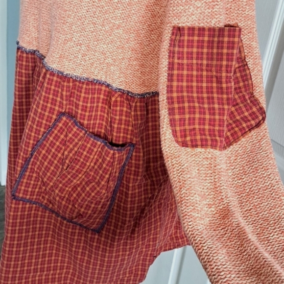 Abercrombie Vintage Upcycled Funk Boho Patchwork Oversized Tunic Dress Sweater - Picture 4 of 8